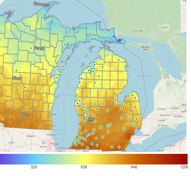 GDD map.